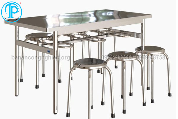 bàn ăn inox công nghiệp